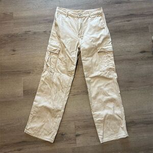 Men's Beige Cargo Pants Waist 32 Relaxed Fit